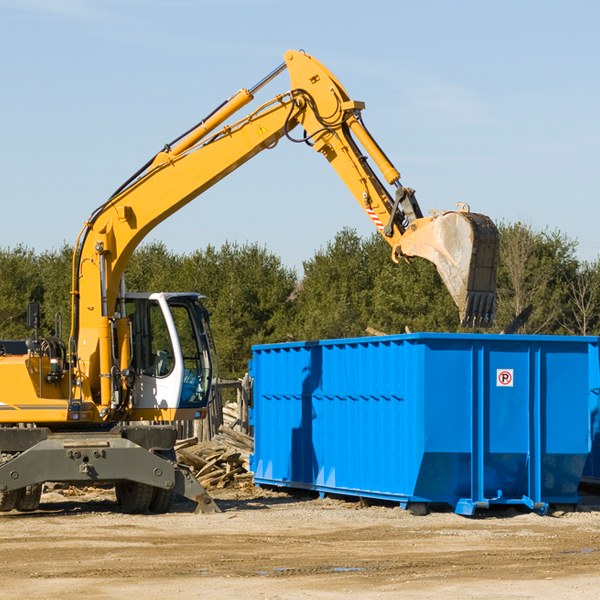 are there any restrictions on where a residential dumpster can be placed in Mills River